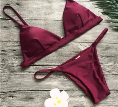 Vera Bikini - Wine Red